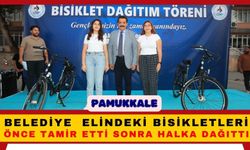 Denizlide belediye tarafından halka bisiklet dağıtımı yapıldı