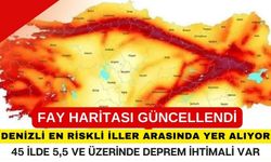 Türkiye diri fay haritası güncellendi! Denizli en riskli iller arasında