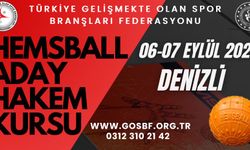 Denizli'de Hemsball hakem kursu başvuruları devam ediyor