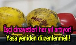 İşçi cinayetleri her yıl artıyor! Yasa yeniden düzenlenmeli!