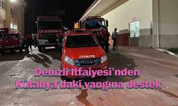 Denizli İtfaiyesi’nden Kütahya’daki yangına destek