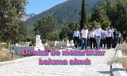 Denizli’de mezarlıklar bakıma alındı