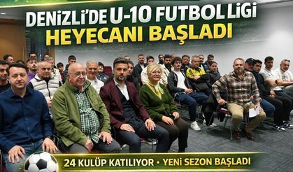 Denizli’de U-10 Futbol Ligi Heyecanı Başladı, 24 Kulüp Yeni Sezon İçin Sahaya Çıkıyor