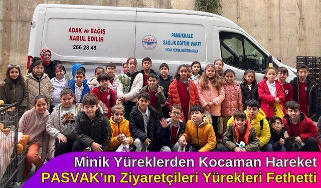 Minik öğrencilerin PASVAK'a bağışı yüreklere derman oldu