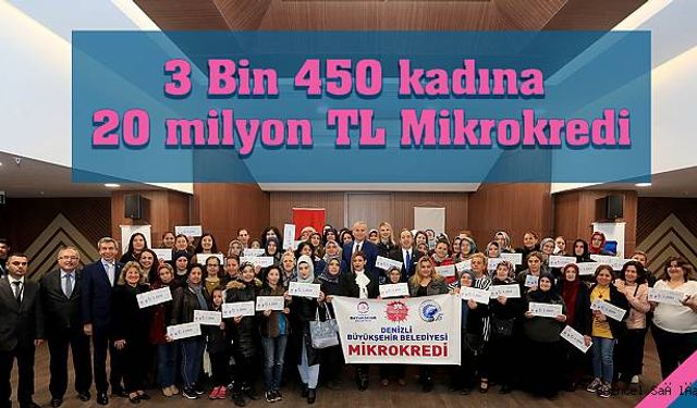3 Bin 450 kadına, 20 milyon TL Mikrokredi