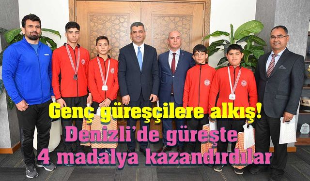 Denizli’nin güreşçileri, Türkiye Şampiyonasından madalyalarla döndü