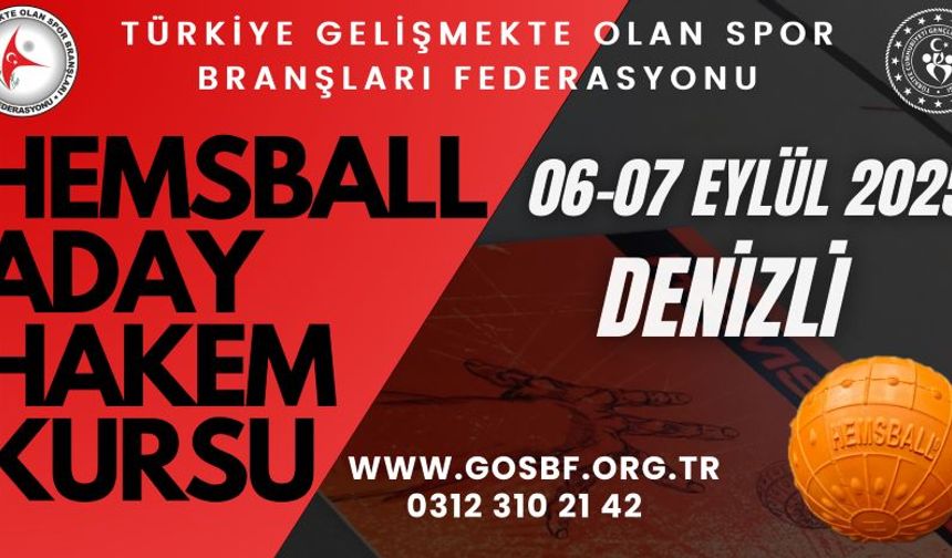 Denizli'de Hemsball hakem kursu başvuruları devam ediyor