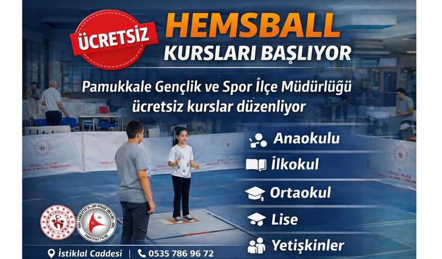 Pamukkale’de Ücretsiz Hemsball Kursu Başlıyor: Geleceğin Şampiyonları Denizli'de Yetişecek
