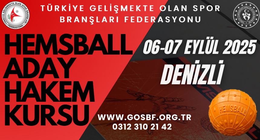 Denizli'de Hemsball hakem kursu başvuruları devam ediyor