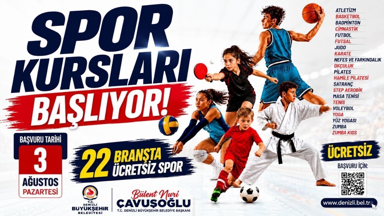 Denizli'de Spor Kursları İçin Geri Sayım Başladı